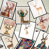 数字油画手绘风景动物手工填色画 装饰画非之语鹿系列diy DIY简约