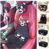 日本KUMAMON熊本熊汽车载连体办公室椅坐垫头枕内饰用品护颈车枕