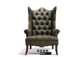 新古典皮艺沙发椅 欧式老虎椅休闲椅 单人沙发椅 厂家直销现货