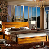 双人床婚床橡木床实木床1.5米 1.8 米特价床简约现代套房家具