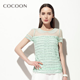 COCOON 2016夏专柜正品短袖雪纺衫 女装雪纺上衣332203003