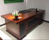 2米原木大班桌 1.8米纯实木老板桌 大班台 家用电脑桌办公桌S87