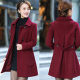 2015秋装新款女装羊绒大衣正品牌韩版宽松中长款气质羊毛呢子外套