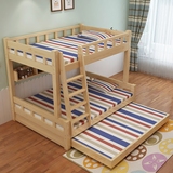 母子床双层床儿童上下铺带拖床高低床成人子母床分体纯实木床特价