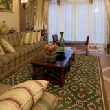 田园绿色仿古客厅茶几地毯沙发家用欧式卧室床边满铺手工腈纶定制
