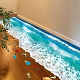 滩卧室客厅宿舍房间壁纸自粘创意墙纸3D立体墙贴纸贴画个性防水沙