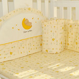 婴爱婴儿床上用品七件套宝宝床品套件全棉新生儿床帷床单床围
