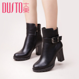 大东2015冬季新款时装靴 韩版高跟短靴 侧拉链女靴D5D8232C