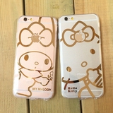 日韩美乐蒂Kitty超薄电镀软边卡通iphone6s手机壳苹果6plus保护套