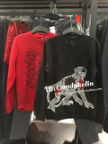 HM H＆M男装香港代购专柜正品黑色红色猴子动物图案卫衣休闲