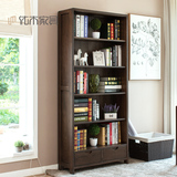 纯实木书柜进口白橡木书架实木书橱书房带隔板书柜简约现代特价