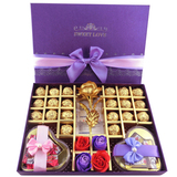 正品德芙巧克力心形玫瑰花礼盒装 情人节送男女友创意生日礼物