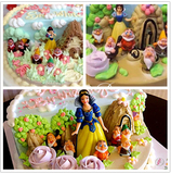 情景蛋糕烘焙模具 白雪公主与7个小矮人3d蛋糕公仔装饰用品摆件