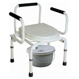 佛山座便椅老人坐便椅子 座便器不锈钢马桶坐厕椅器 洗澡椅 轮椅