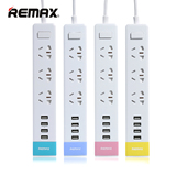 Remax 4USB插排电源转换器插座多口排插大功率接线板2米加长插板