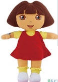 正版红裙Dora爱探险的朵拉毛绒玩具娃娃公仔抱枕生日礼物凯佩珑