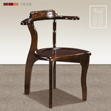 楠木茶椅餐椅 实木仿古 明清古典中式简约家具 靠背椅 凹面凳复古