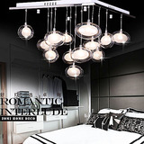 正方形北欧客厅卧室创意吸顶灯 现代简约玻璃灯具餐厅时尚吊灯led