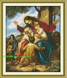 精准印花最新款基督天主教耶稣和孩子们宗教十字绣世界名画油画