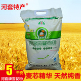 正宗内蒙古河套雪花粉5kg小麦粉麦芯高筋面粉无添加新货产地批发