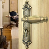 KLC青古铜美式纯铜咖啡古铜房门锁 简约古典美式 别墅卧室门锁