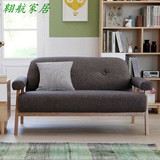 北欧宜家小户型卧室咖啡厅日式单人双人三人创意布艺沙发椅可拆洗