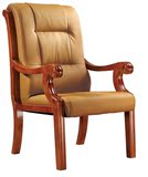 橡木办公会议椅子皮艺会议椅 实木会客椅 西皮老人椅老人安全座椅