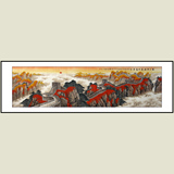 国画山水陈勇法手绘真迹巨幅作品小丈二 长城 万山红遍MF-1217
