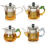 泓盛红茶泡茶具耐热玻璃小泡茶壶不锈钢过滤泡茶器茶壶功夫茶具