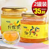 四月茶侬蜂蜜柚子茶500g蜂蜜柠檬茶500克 冲饮韩国风水果茶果味茶