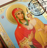 美国代购 圣母玛利亚 基督教壁挂工艺品 圣母孩子俄罗斯耶稣画像