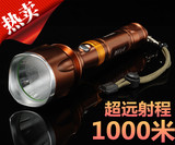正品T6LED强光手电筒可充电远射夜骑防水钓狩猎家用户外10W军氙灯