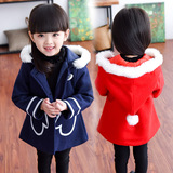 女童秋冬装外套2015新款 韩版儿童毛呢子大衣加厚上衣3-4-6-10岁