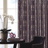 欧百窗帘 欧式提花遮光窗帘HD012客厅卧室阳台飘窗成品定制窗帘布