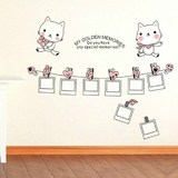 小猫咪相册相框卡通可爱儿童房照片贴创意DIY墙面装饰 可移除墙贴