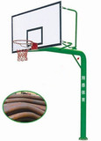 户外标准成人篮球架 固定型圆管篮球架埋地篮球架 比赛高档篮球架