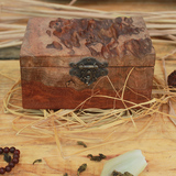 |左迹|巴西花梨天然纹理实木首饰盒茶叶盒原木精美古典锁扣孤品盒