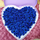 99朵蓝玫瑰花心形礼盒蓝色妖姬求婚表白生日礼物太原同城鲜花速递