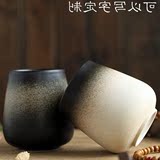 景德镇陶瓷茶杯 创意磨砂渐变日式杯子 复古文艺简约手工马克杯