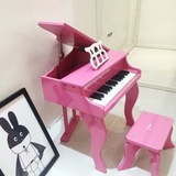 早教益智乐器30键玩具小钢琴 宝宝礼物 儿童钢琴 木质烤漆配板凳
