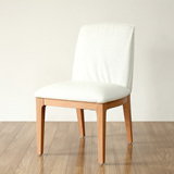 2015新款实木头层牛皮餐椅接待椅办公椅黑白椅简约现代