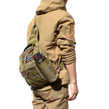 军迷多功能战术单肩包手机包水壶包迷彩背包男战术腰包斜挎包胸包