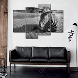 北欧风格黑白斑马动物装饰画现代客厅书房背景墙画壁画挂画无框画