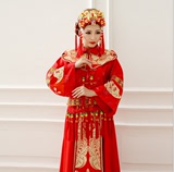 秀禾服新娘礼服红色中式复古敬酒服结婚长袖唐装秀禾服孕妇可穿