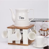 创意简约下午茶壶茶杯欧式整套白色 陶瓷大号花茶家用茶具套装 整