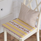 格子条纹碎花竹黄色节棉椅垫/餐椅垫/坐垫/海绵垫/椅子垫可定做