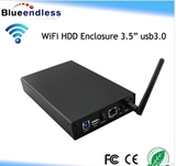 wifi移动硬盘盒3.5寸usb3.0 sata铝合金硬盘盒无线中继
