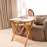品生美 儿童书桌实木折叠儿童学习桌写字桌可升降斜坡调节防驼背
