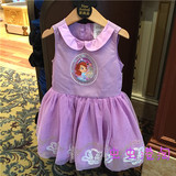 代购香港迪士尼 索菲亚公主紫色儿童节连衣裙公主裙蕾丝裙儿童节