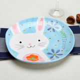 包邮 景德镇可爱手绘动物盘兔子盘饭盘汤盘菜盘子创意陶瓷器餐具